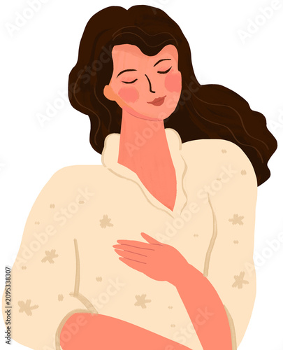 illustrating a portrait of a woman