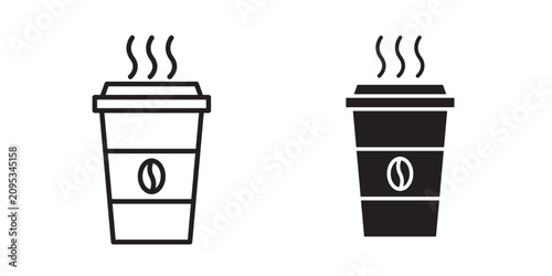Hot coffee cup icon