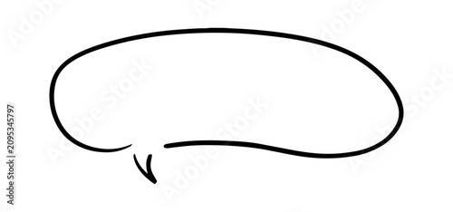Foto ペンの手書き吹き出し 黒