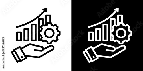 Performance Optimization Icon Set White Style Collection