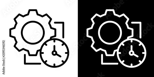 Workflow Automation Icon Set White Style Collection