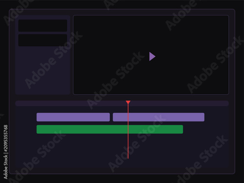 Foto Video editing software interface showing timeline with footage clips and preview monitor