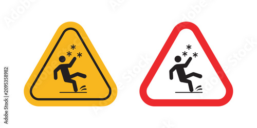 Fotografie Slippery ice sign