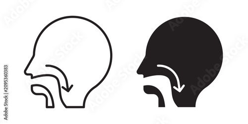 Bilde på lerret Swallowing reflex icon