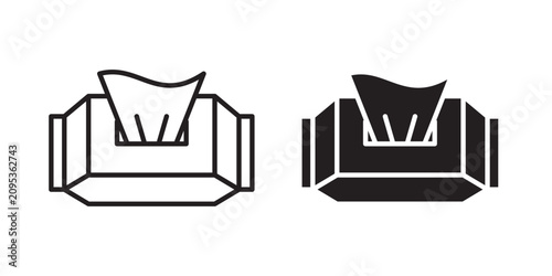Obraz na plátně wet tissue wipes icon
