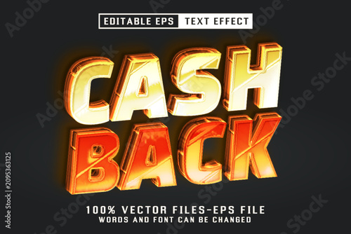 Cash Back Editable Text Effect