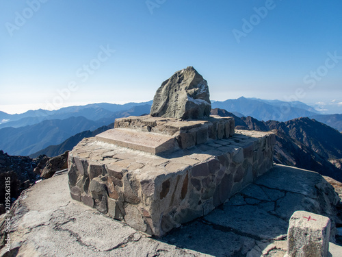 Mount Jade trekking route and summit scenery in Yushan National Park, Taiwan