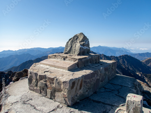 Mount Jade trekking route and summit scenery in Yushan National Park, Taiwan