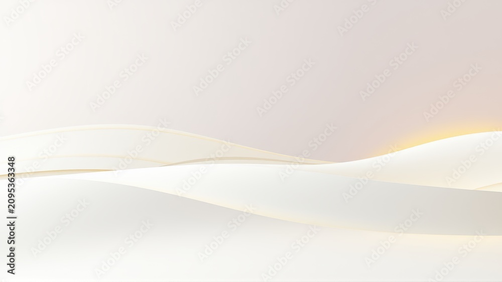Obraz premium Abstract waves, soft colors, gentle curves. Light gradients create calming visual effect. Minimalist design, elegant simplicity.