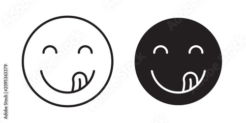 Foto Yummy smile emoji icon