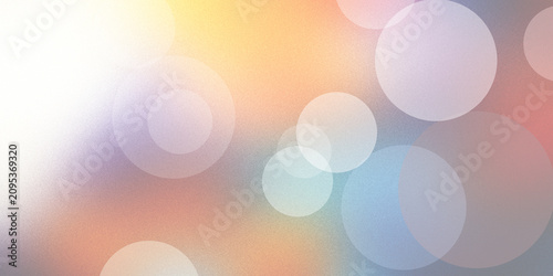 Fotografie Artistic abstract background featuring soft colorful bokeh circles and light flares on textured gradient surface for elegant design