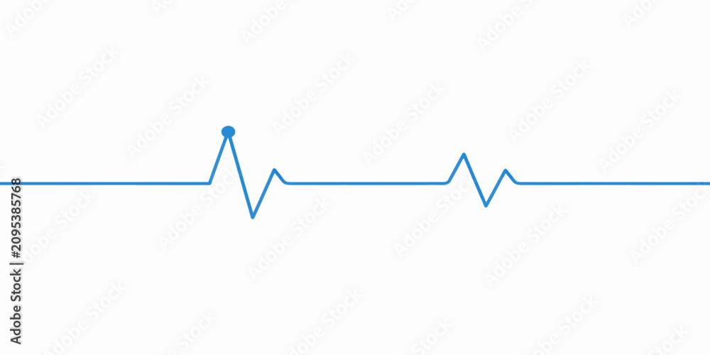 Obraz premium Abstract Heartbeat ECG Line Forming Heart Shape with Business Growth Graph Medical Pulse Monitor and Financial Success Vector Illustration