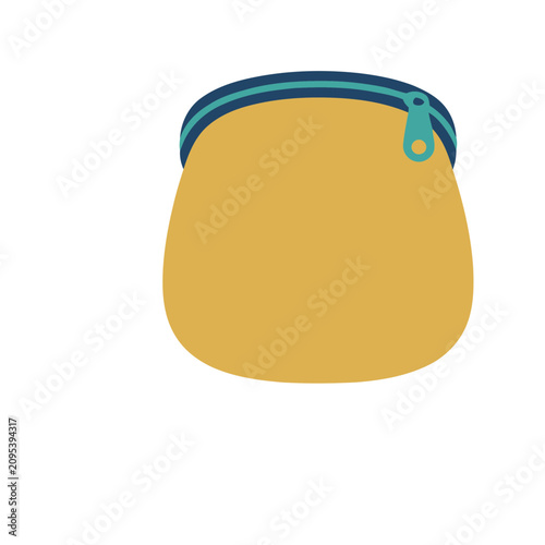 Yellow pouch with zipper