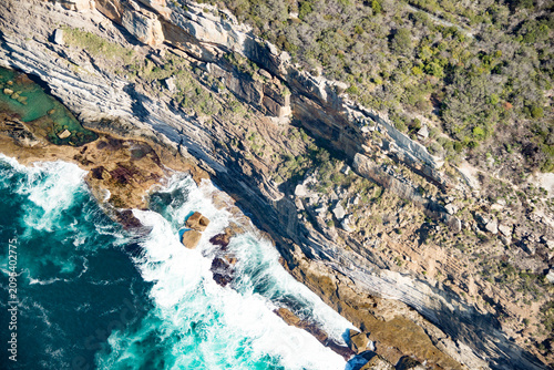 Konstfotografi Aerial view Sydney rocks nature