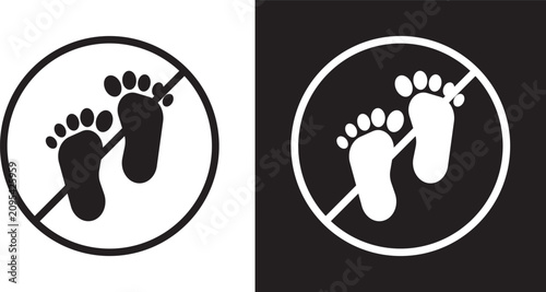 Foto No foot print sign