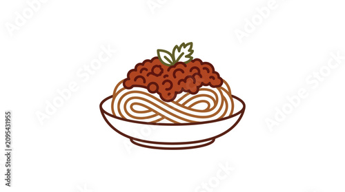 Foto Spaghetti with Tomato Sauce on Plate.