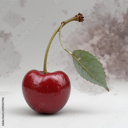 cherry on a white background