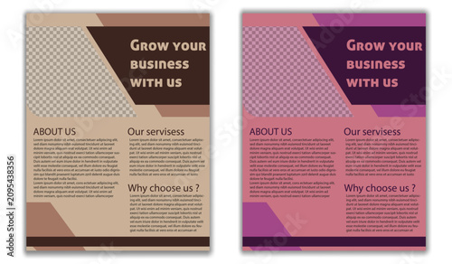 Cuadro en lienzo Creative Corporate & Business Flyer Brochure Template Design, abstract business flyer, vector template design