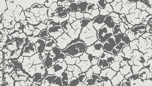 Canvas-taulu Cracked Dry Earth in Arid Landscape — Parched Ground Texture