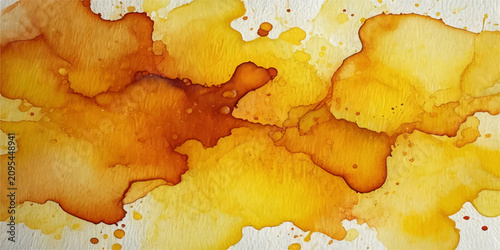 Yellow orange brown watercolor abstract gradient texture background with soft blended tones artistic design for modern creative projects
