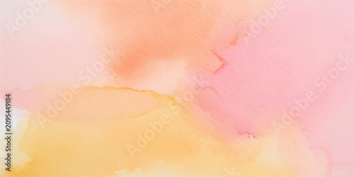 Peach pink yellow watercolor abstract gradient texture background with soft blended tones artistic design for modern creative projects