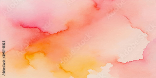 Pink orange yellow watercolor abstract gradient texture background with soft blended tones artistic design for modern creative projects