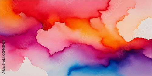 Red orange pink purple blue watercolor abstract gradient texture background with smooth blended tones artistic design for creative projects