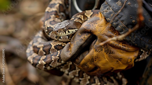 Place captured snakes in secure, well-ventilated containers with tightly closed lids.