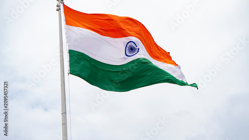  Indian National flag fluttering in the wind 1