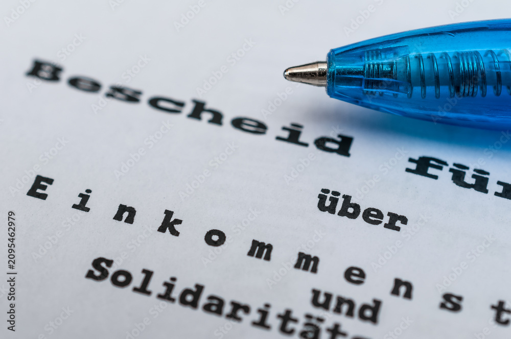 Fototapeta premium Finanzamt Steuererklärung einreichen
