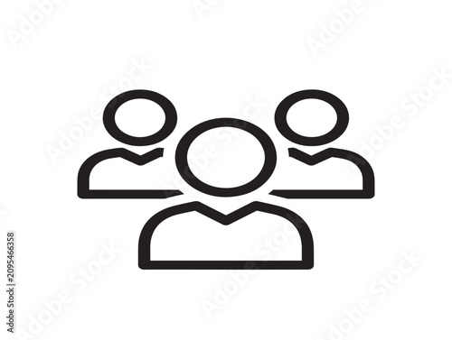 People group icon. Team members symbol. Professional human resources sign.