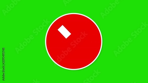 Wrong Cross Symbol Animation Green Screen 4K Resolution