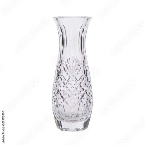 Quadro su tela Classic clear cut crystal flower vase mockup