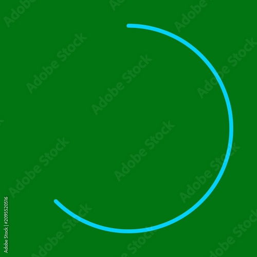 Cyan neon light circle loading animation motion graphic