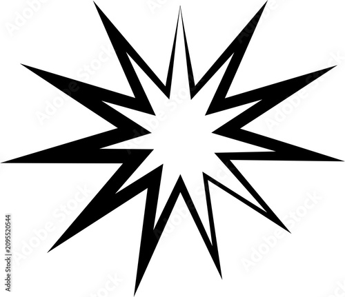Stars icon collection. Geometric shape