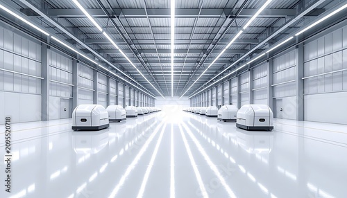 Electric vehicle manufacturing facility interior.