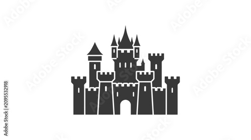 Foto Black silhouette of a castle.