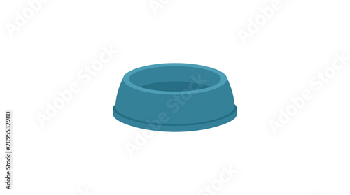 Φωτογραφία Blue plastic pet food bowl.