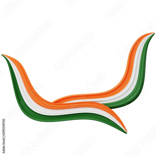 Indian Flag Ribbon Decoration