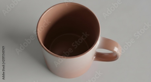 Single blank matte ceramic coffee mug porcelain cup studio mockup
