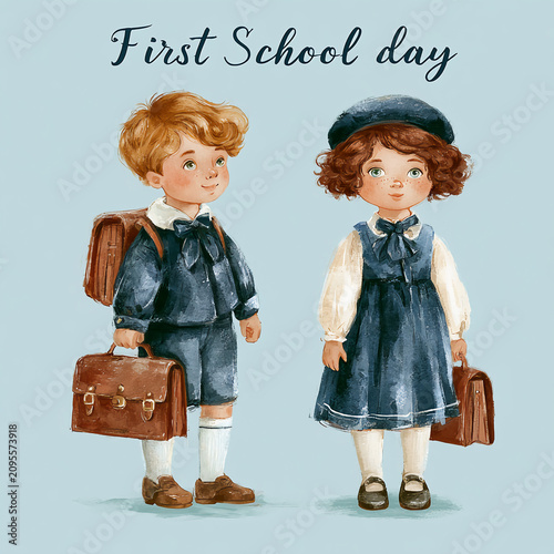September 1st, first day of school, Students' Day, school, close-up, template, photo background, layout, banner