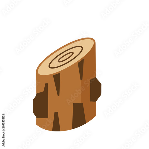 Wood log with rings