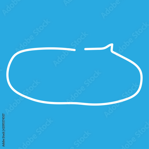 Foto メッセージやセリフに使える手描きのふきだし_線画_丸_白_4