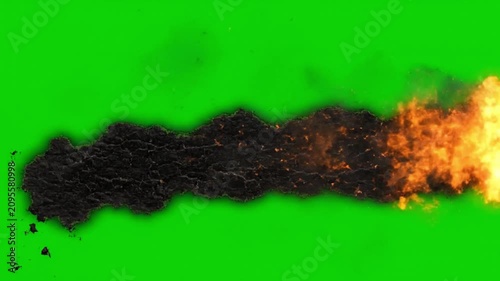 Green screen smoke explosion effect