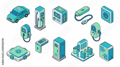 Isometric Technology Devices and Gadgets Collection.