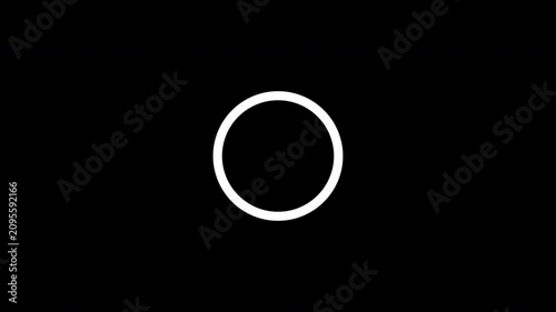 2D Animated Circle Tap Icon with Ripple Effect With Black background .Animation for Mobile App UI. 2d loop animation