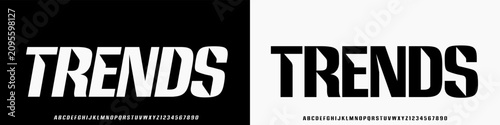 Photos Trends Font Sport Logo Speed Race Alphabet English Letter Set Modern Typography, Power Car Racing Typographic Design for Title Text, italic font, Sporty Typo Automotive Fonts