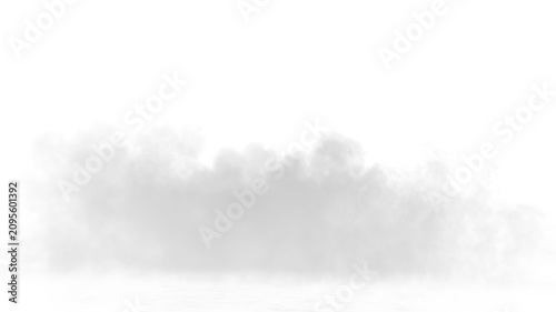 Quadro em tela Fog steam png with floating clouds and abstract atmospheric design