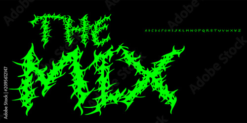 Картината върху платно lettering in abstract scary or metalcore letters