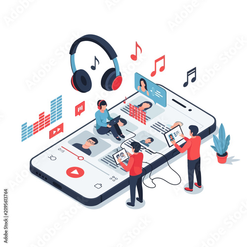 Digital Music Listening & Sharing on Mobile Phone, Social Audio Concept